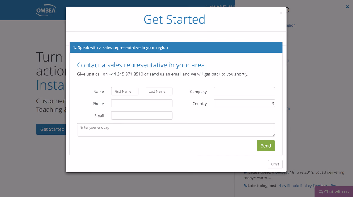 OMBEA pricing page