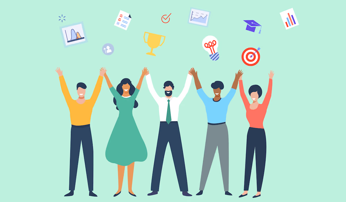 Happy Employees in the Workplace