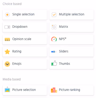 Quantitative Survey Menu
