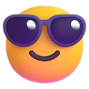 Smiling face with sunglasses