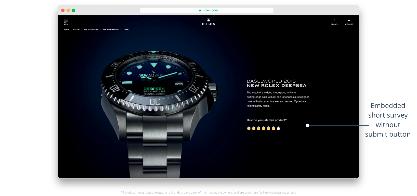 This is an example of a short survey, embedded in a website to collect feedback very quickly.