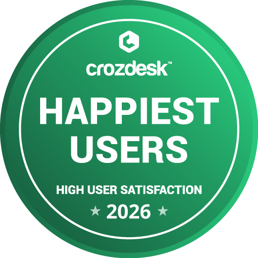 Crozdesk Happiest Users 2026 award for SurveyLegend