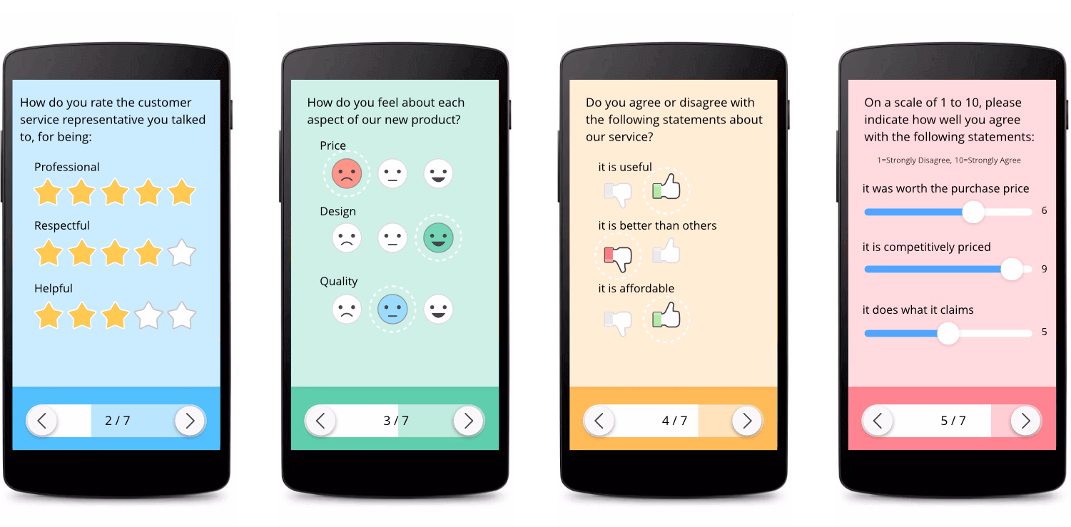 mobile phone ready survey and form features