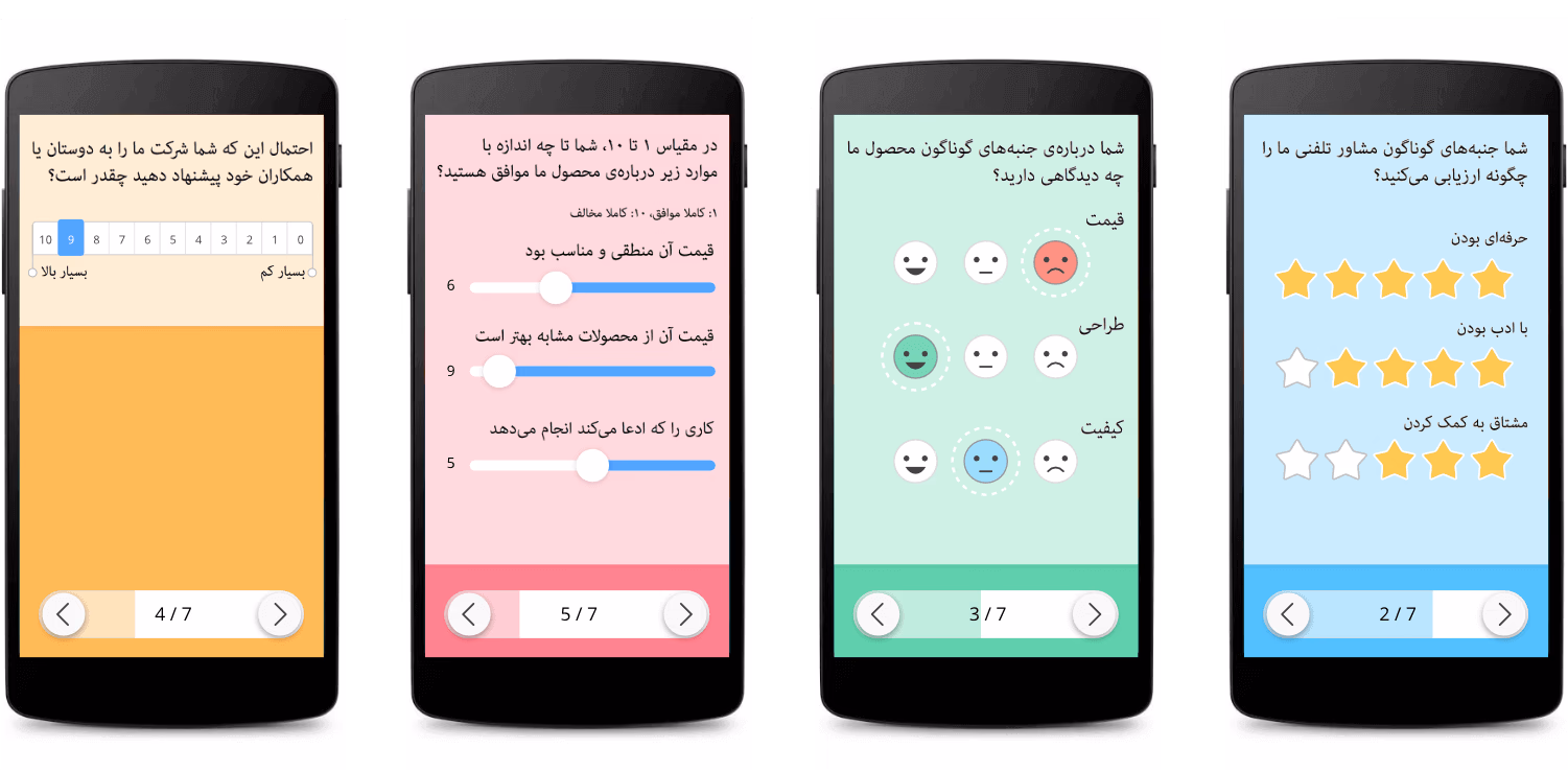 ما امکانات زیادی برا پرسیدن هر گونه سوالی به شما ارائه می‌دهیم.