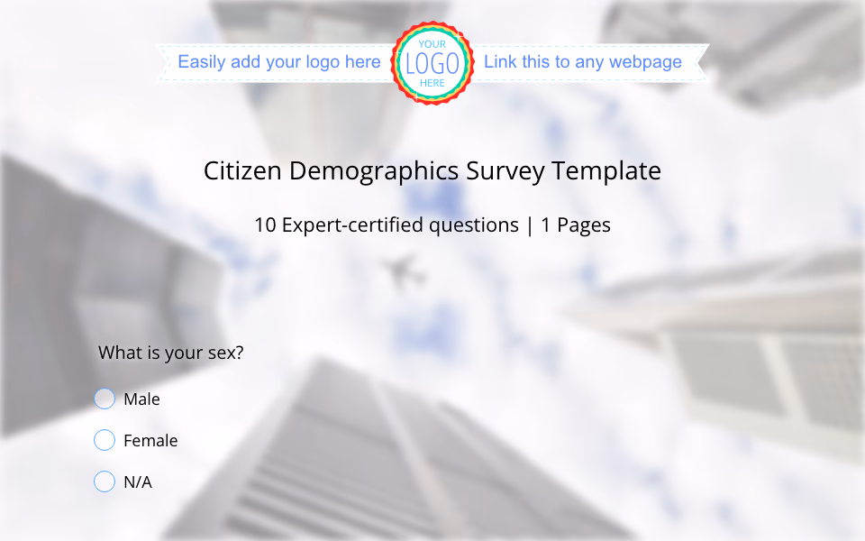 Preview of the Citizen Demographic Survey Template