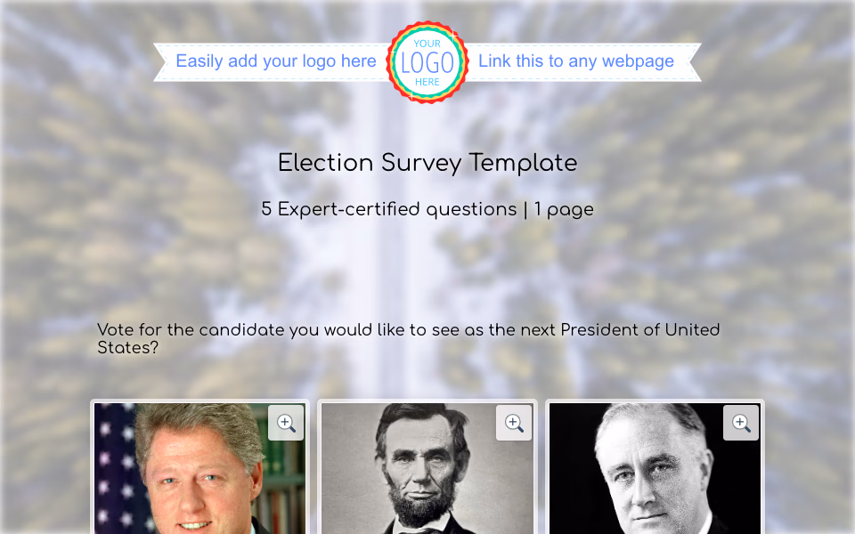 Preview of the Election Survey Template
