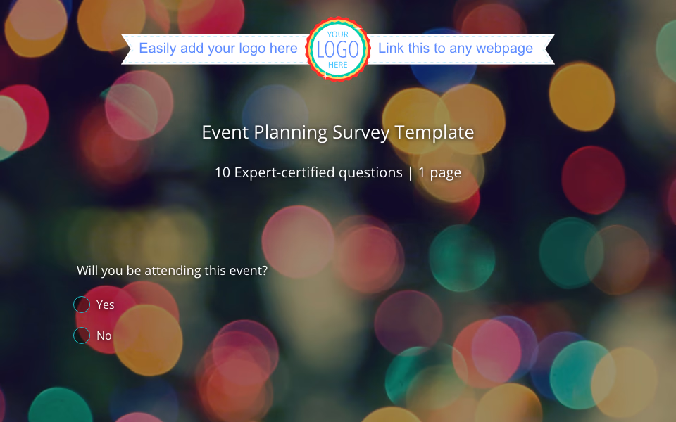 Preview of the Event Planning Survey Template
