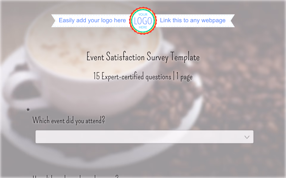 Preview of the Event Satisfaction Survey Template
