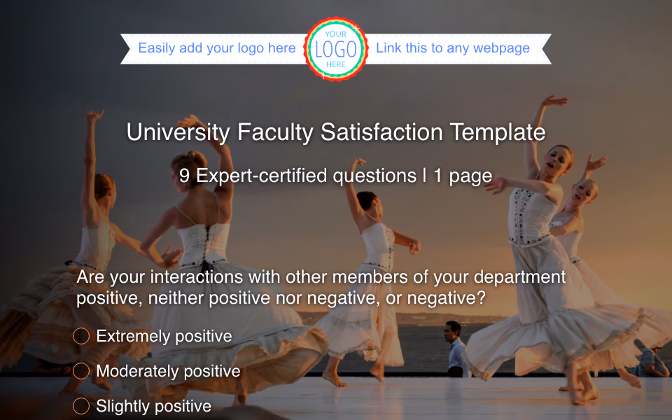 Preview of the Faculty Satisfaction Survey Template