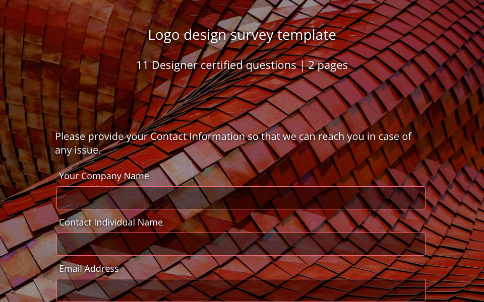 Preview of the Logo Design Survey Template
