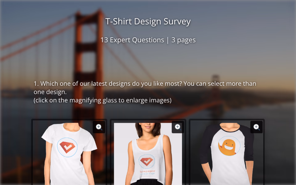 Preview of the Product: T-Shirt Design Survey Template