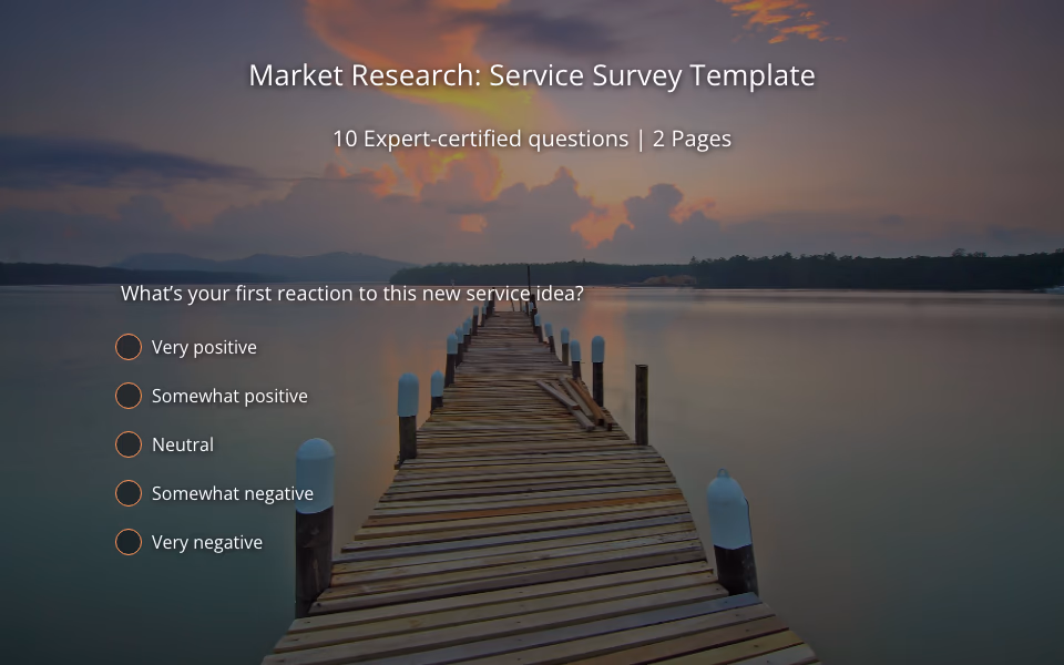 Preview of the New Service Survey Template