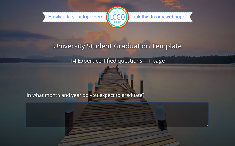 Preview of the Student Graduation Survey Template