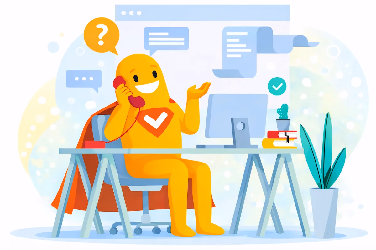 Illustration of a telephone survey with an interviewer collecting responses by phone using survey software.