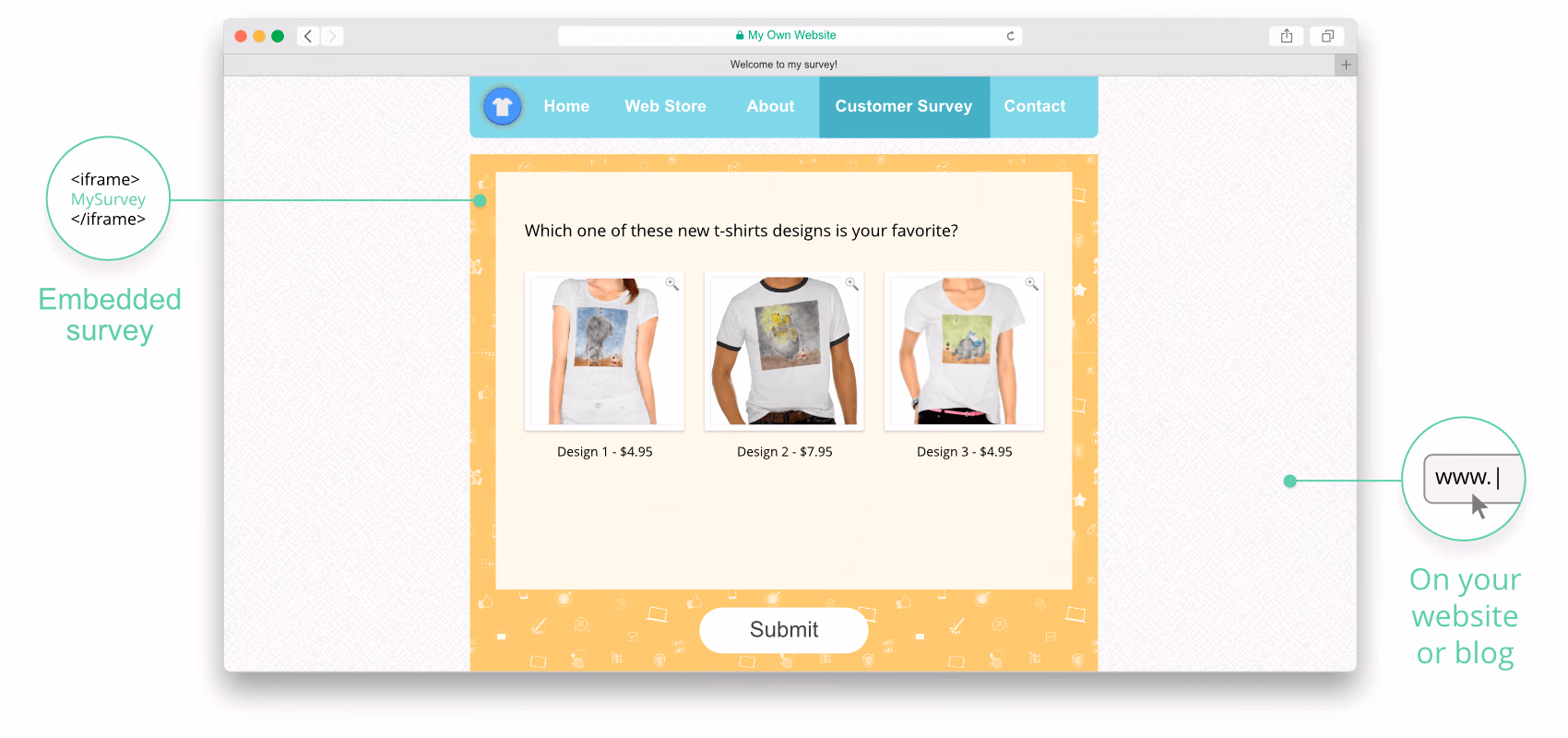 How to embed surveys or forms into websites or blog posts