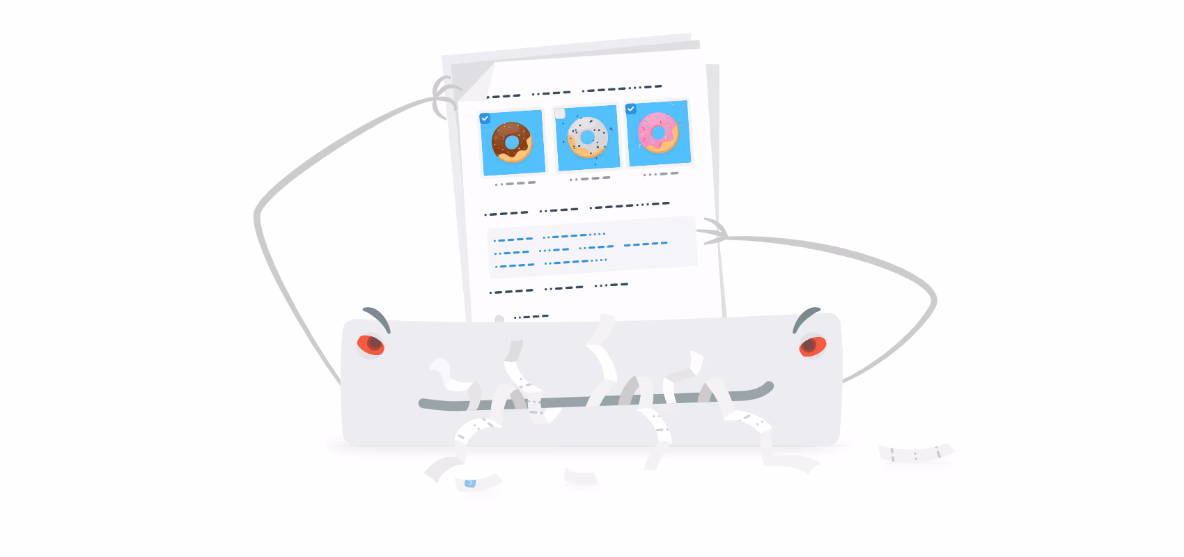 Upgrade message for deleting individual responses