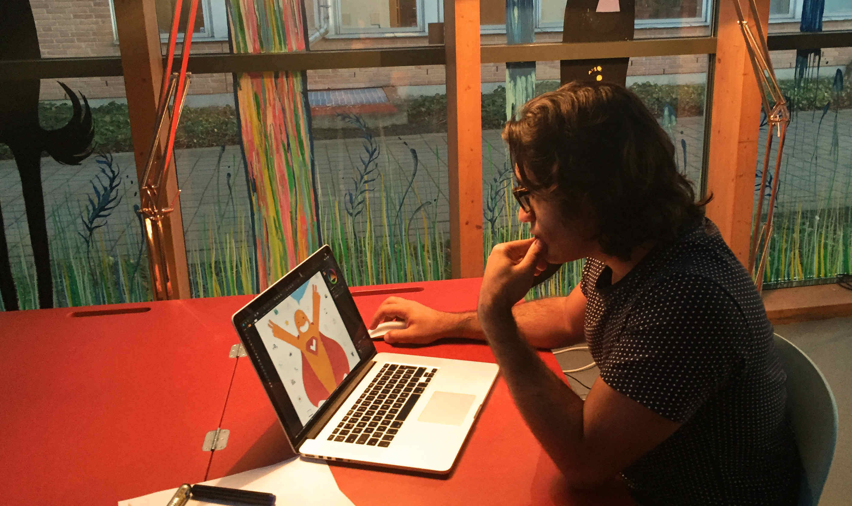 When Kiarokh was working on the postcard