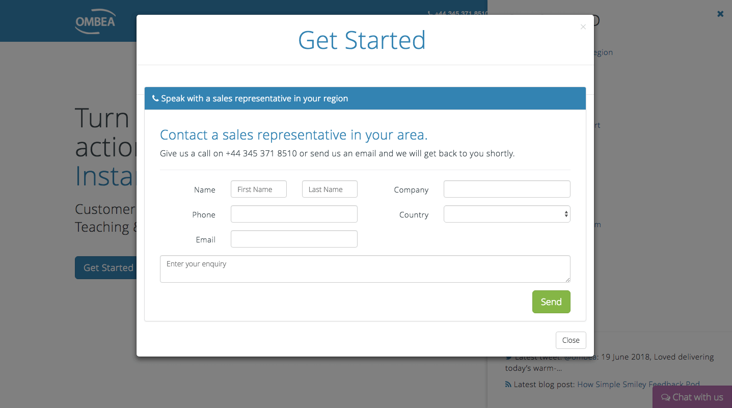 OMBEA pricing page