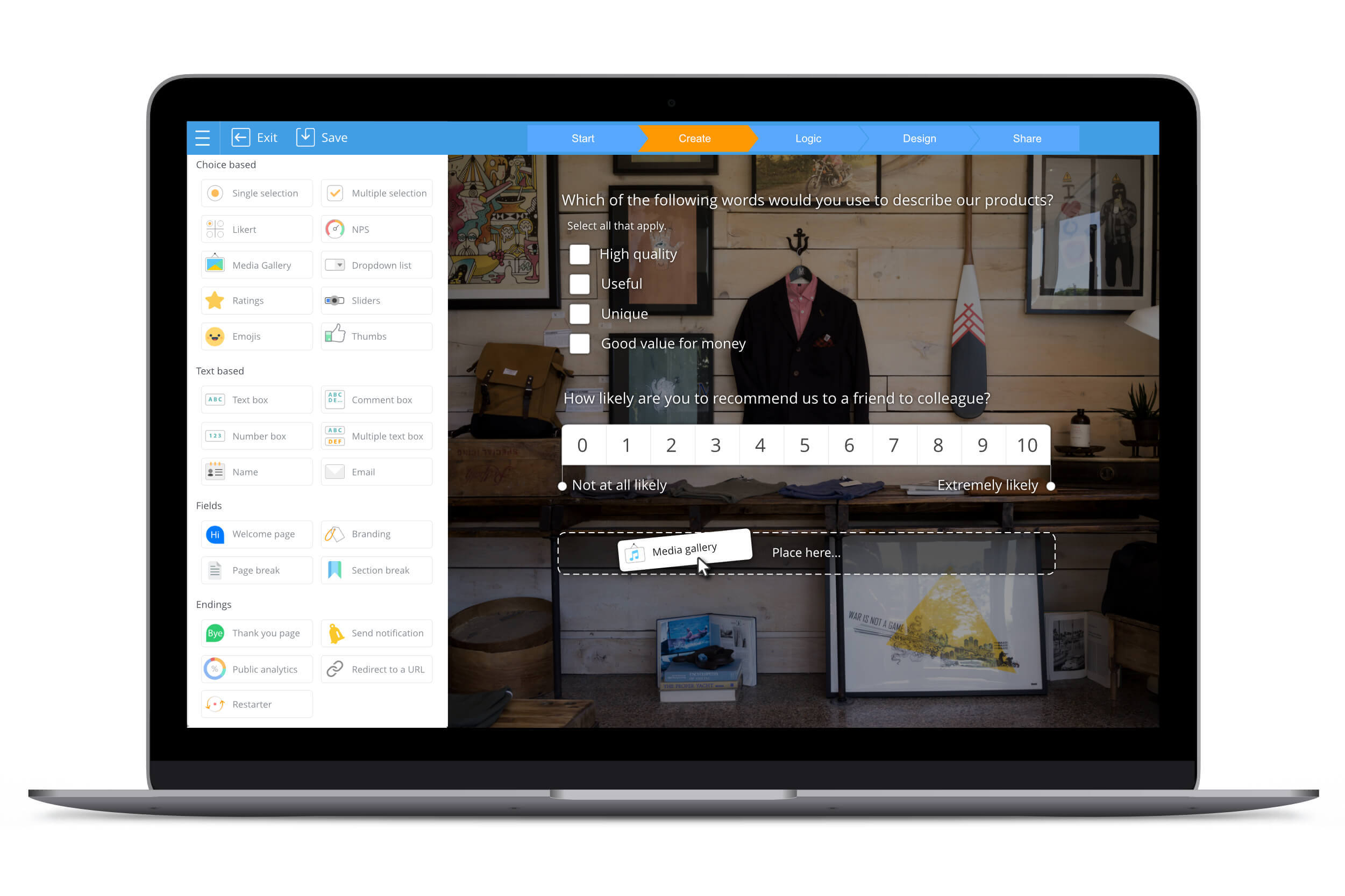 SurveyLegend App | Creating an online survey