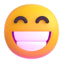 Beaming face with smiling eyes