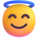 Smiling face with halo