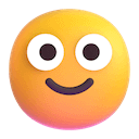 Slightly smiling face