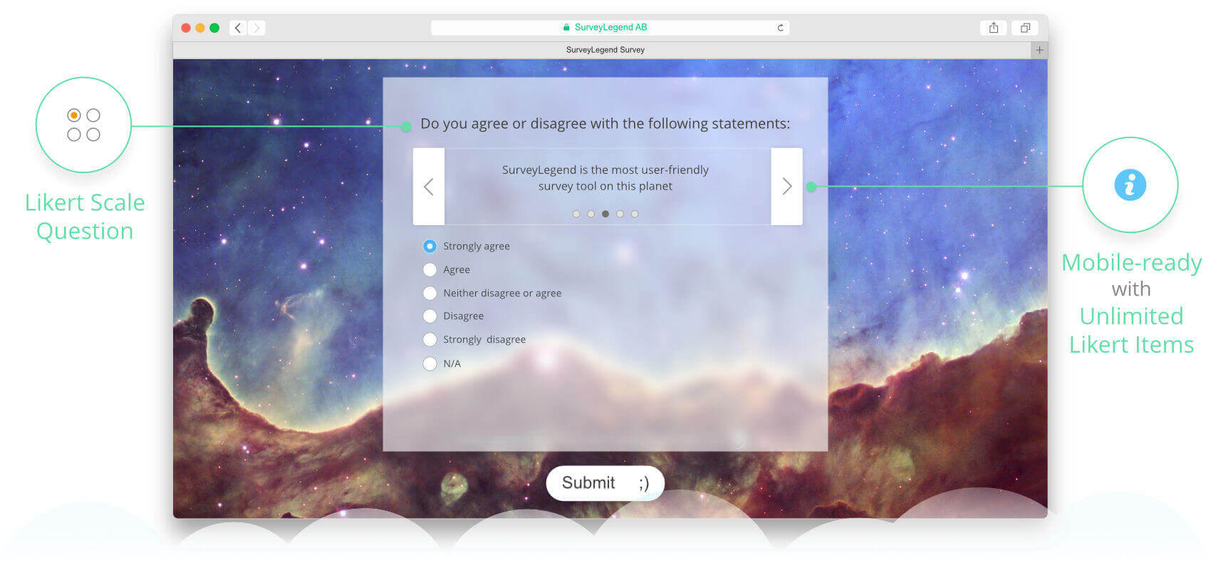 Example of a Likert Scale question