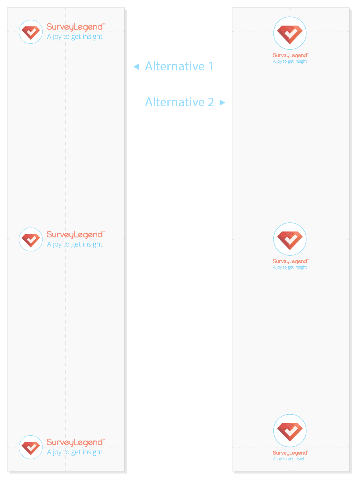 SurveyLegend lockup placement alternatives in vertical layouts