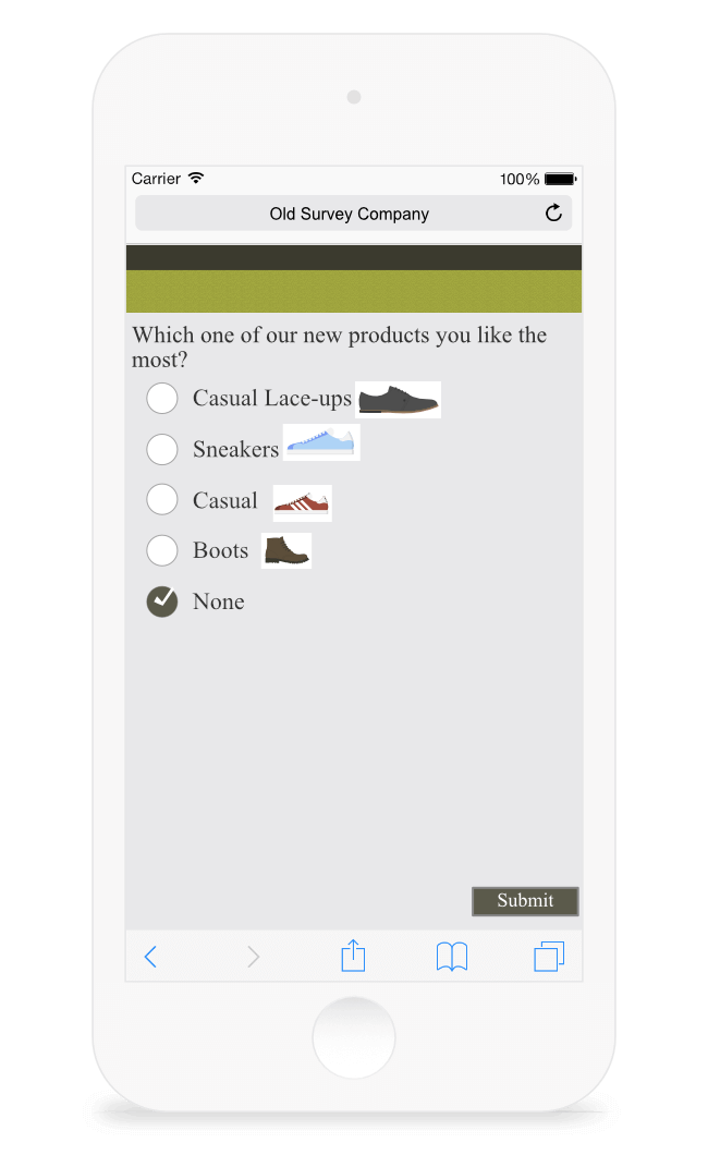 Old survey solutions not compatible with smartphones