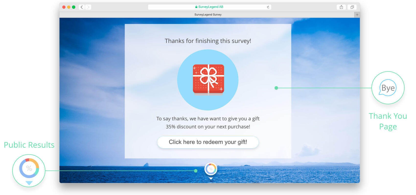 You can use pictures in the Thank you page of surveys creatively.