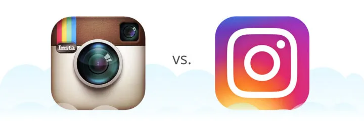 old instagram logo versus new instagram logo