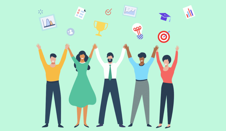 Happy Employees in the Workplace