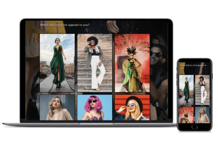 Online fashion survey example with images created using SurveyLegend
