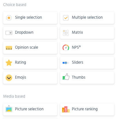 Quantitative Survey Menu