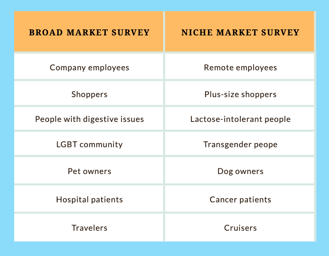 Niche Market Survey