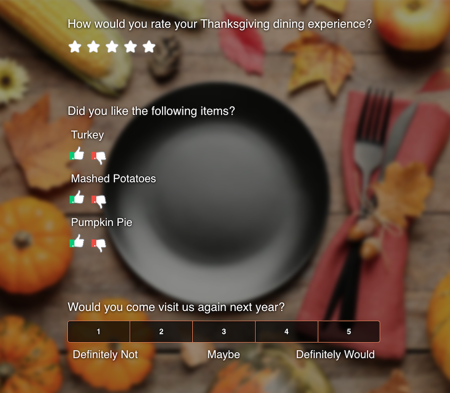 Thanksgiving Restaurant Survey