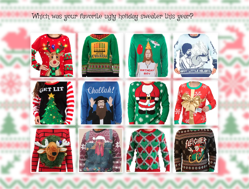 Ugly Christmas Sweater Contest Survey 2