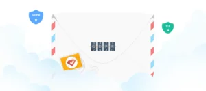 Illustration of a secure email envelope surrounded by GDPR compliance icons representing data protection, privacy, and consent in digital surveys and forms.